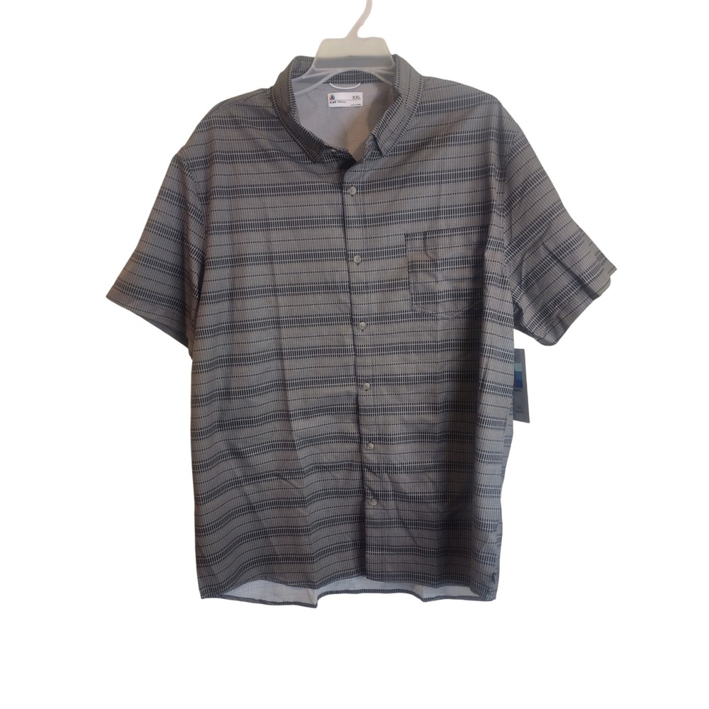 UB Tech Aero Tech Mens XXL Shirt Short Sleeve Button Up True Navy Y13A4MJ New